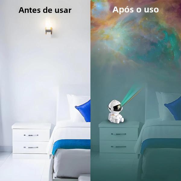 Imagem de Projetor de Luz Noturna LED Astronauta - Galáxia e Céu Estrelado para Quarto