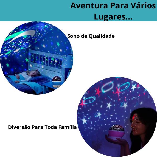 Imagem de Projetor Estrela 360º Galaxy Abajur Infantil Entrega Rápida