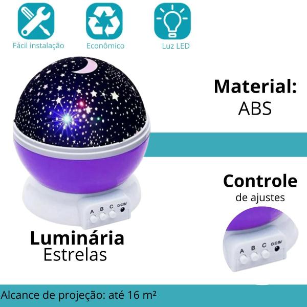 Imagem de Projetor Estrela Infantil Premium Giratório Ceu