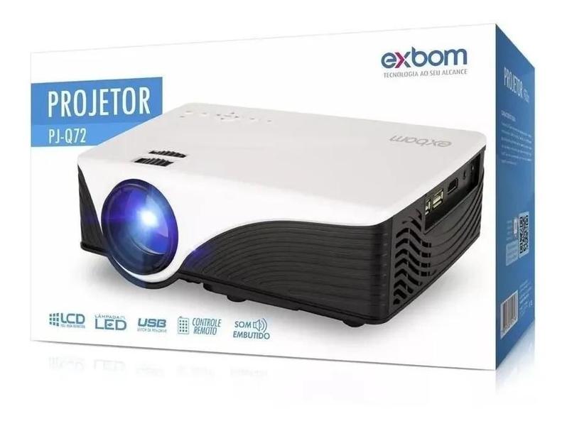 Imagem de Projetor Exbom LED PJ-Q72 1200 Lumens LCD TFT Branco