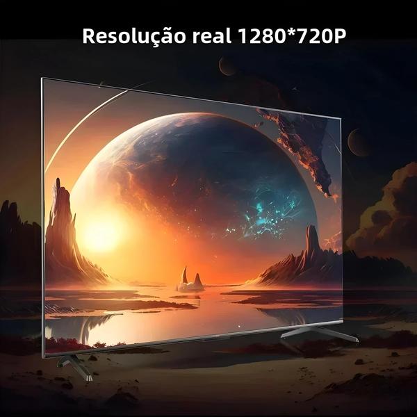 Imagem de Projetor Exterior Portátil Do Cinema Em Casa De 4k Android 11 Dual Wifi 200 Ansi Allwinner H713