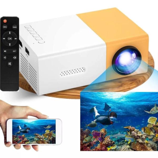 Imagem de Projetor Filme Mini Hdmi Portátil Tv Espelhamento Full Hd Datashow 400 Lumens