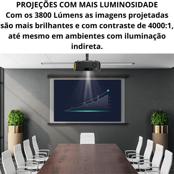 Imagem de Projetor Full HD 3800 Lúmens Intelbras PFL6410 Bluetooth