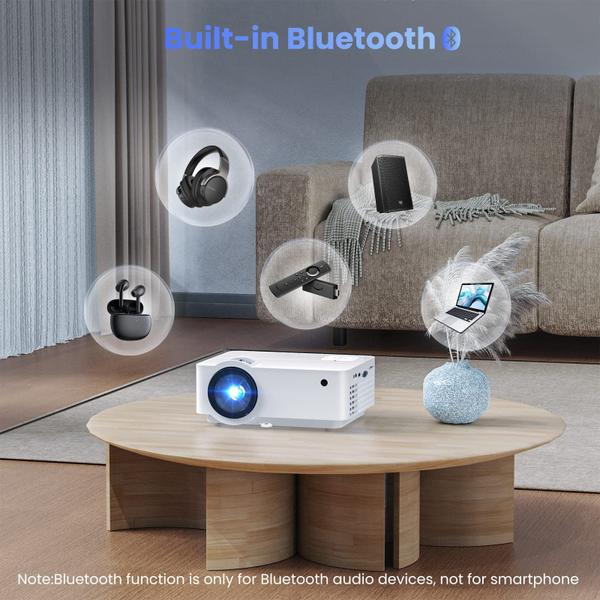 Imagem de Projetor GROVIEW 1080P Bluetooth 5.1 9500 LUX com tela de 100"