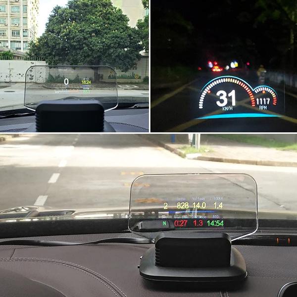 Imagem de Projetor HUD de Velocímetro OBD2+GPS Qiilu C1 - Head-up Display