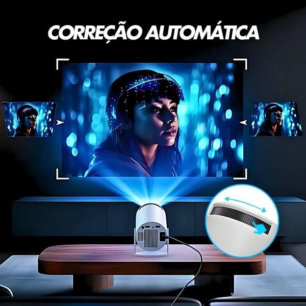 Imagem de Projetor HY300 Pro Portátil: Cinema em Casa com Imagens 4K e Conectividade Avançada