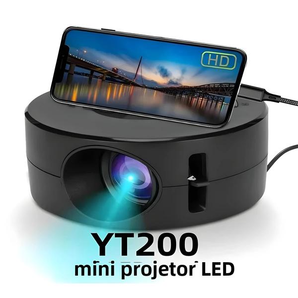 Imagem de Projetor Inteligente Android YT200 - HD 1080p, Foco Automático, Portátil para Home Cinema