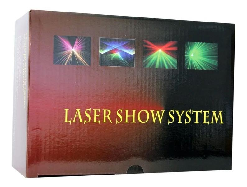 Imagem de Projetor Laser RGB 250mW Canhão Holográfico Desenho Led Azul Verde Vermelho Dj Balada Festa Show Evento C/ Sensor de Som