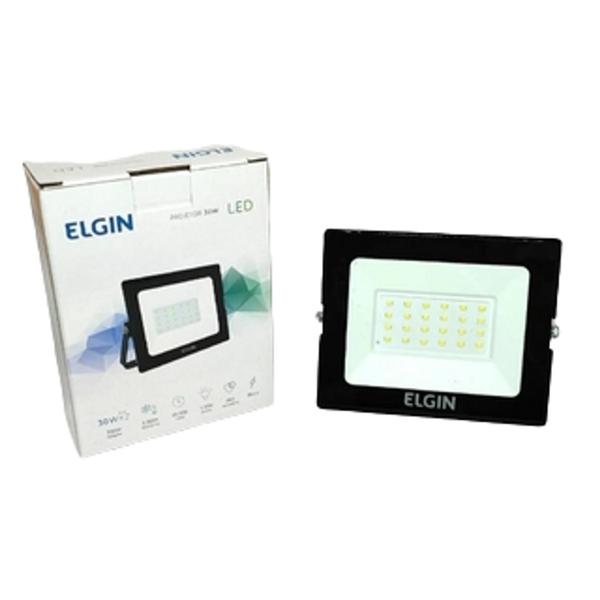 Imagem de Projetor led 30w 6500k branca fria preto bivolt - ELGIN