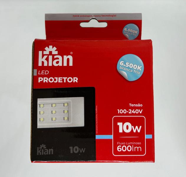 Imagem de Projetor Led Kian 10W Luz Branca 6500k Refletor Jardim