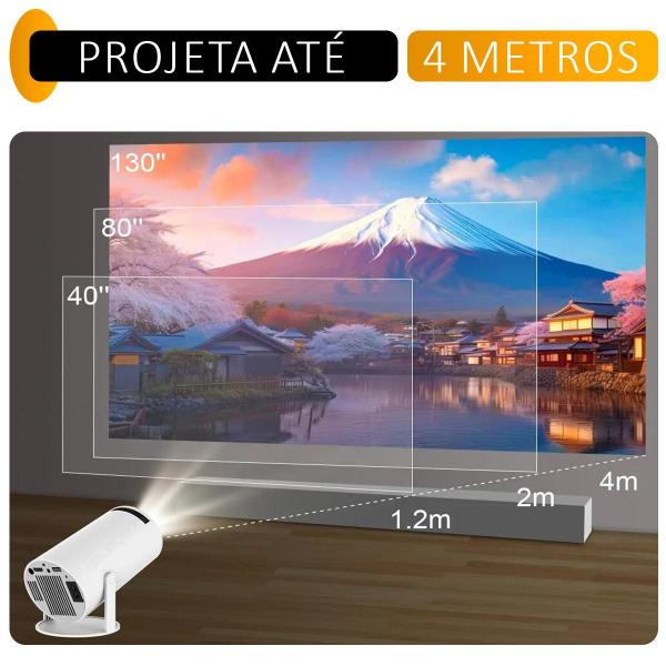 Imagem de Projetor Led Portátil Smart Wifi Cinema Android 11.0 Bivolt