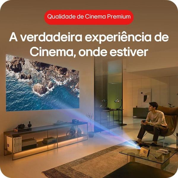 Projetor LG CineBeam Q 4K UHD Laser, Smart Portátil, 500