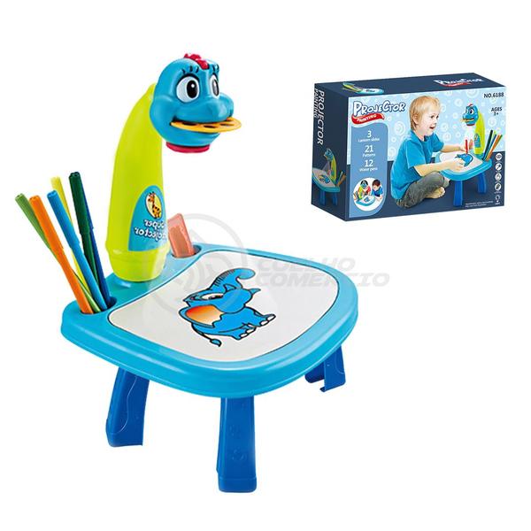 Imagem de Projetor para Desenho Infantil Mesa Pintura De Projeção Magica Brinquedos Aprendizagem Galinha Azul