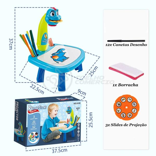 Projetor para Desenho Infantil Mesa Pintura De Projeção Magica Brinquedos Aprendizagem Galinha Azul - Toy King Imagem de Projetor para Desenho Infantil Mesa Pintura De Projeção Magica Brinquedos Aprendizagem Galinha Azul