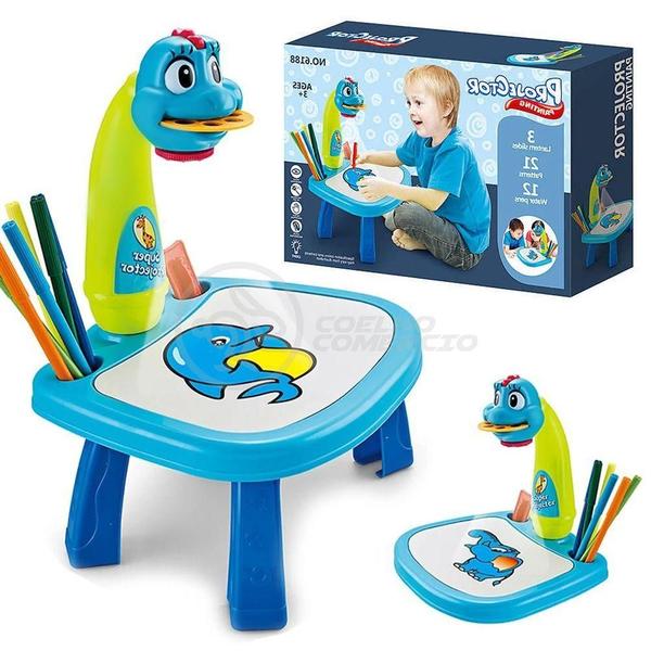 Imagem de Projetor Para Desenho Infantil Mesa Pintura Galinha Azul