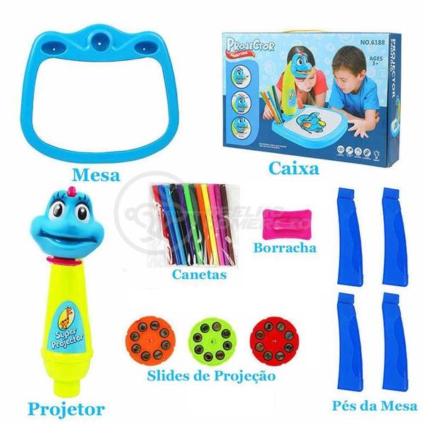 Projetor Para Desenho Infantil Mesa Pintura Galinha Azul - TOY KING Imagem de Projetor Para Desenho Infantil Mesa Pintura Galinha Azul