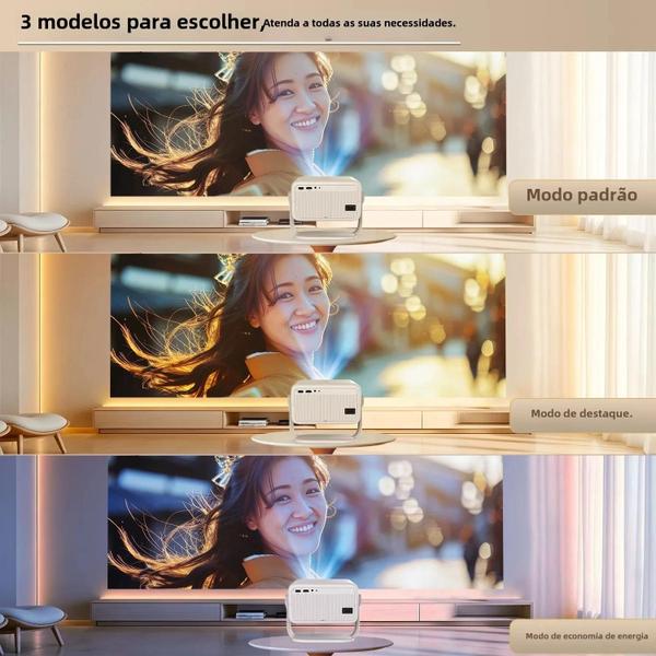 Imagem de Projetor Portátil 4K 650ANSI 1080P Com Foco Automático 360  graus   Gire Android 11 BT 52 WIFI6 Home