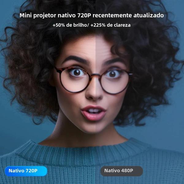 Projetor Portátil 4K Android 11 Magcubic Hy300 - Dual Wifi, 260 ANSI Lumens, Tela Flexível para Cinema ao Ar Livre Imagem de Projetor Portátil 4K Android 11 Magcubic Hy300 - Dual Wifi, 260 ANSI Lumens, Tela Flexível para Cinema ao Ar Livre