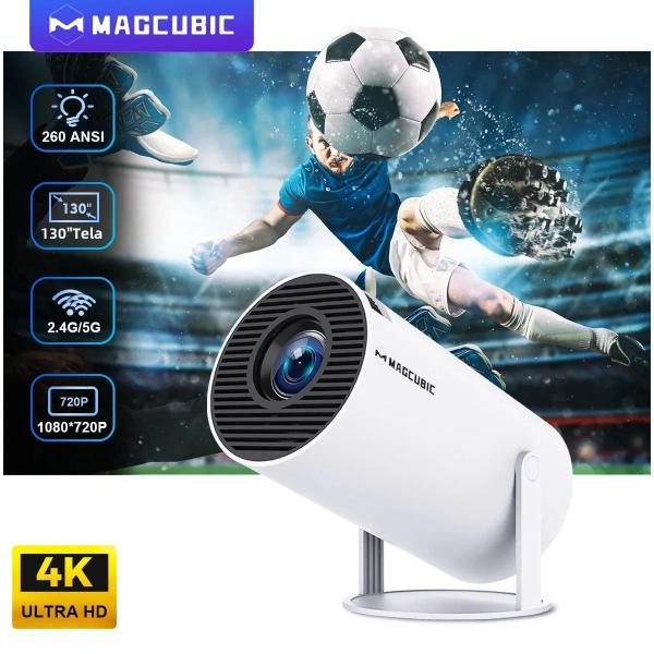 Projetor Portátil 4K Android 11 Magcubic Hy300 - Dual Wifi, 260 ANSI Lumens, Tela Flexível para Cinema ao Ar Livre Imagem de Projetor Portátil 4K Android 11 Magcubic Hy300 - Dual Wifi, 260 ANSI Lumens, Tela Flexível para Cinema ao Ar Livre