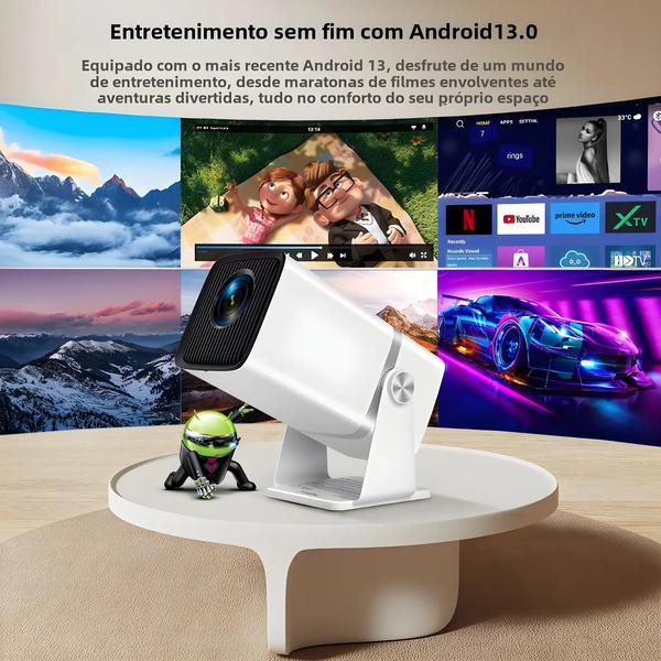 Imagem de Projetor Portátil 4K Full HD Android WiFi ThundeaL TD80W Home Theater Feixe De Filme De Vídeo 3D