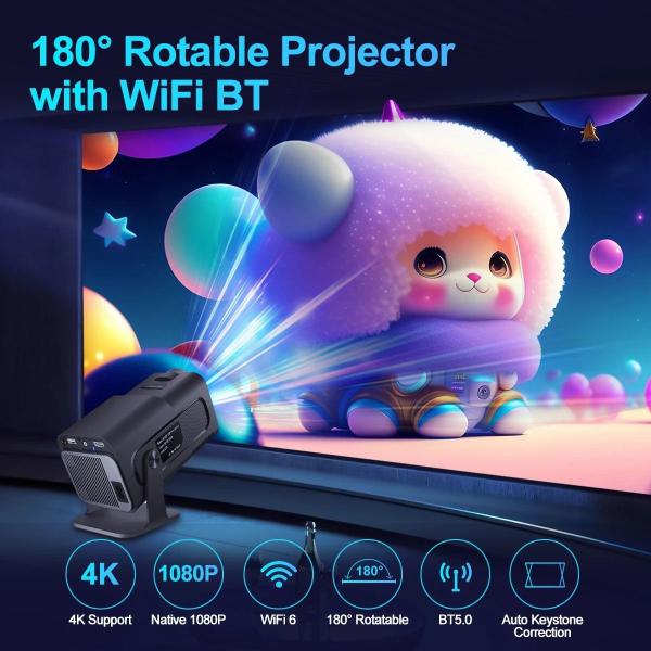 Imagem de Projetor Portatil 4k Ultra hd Android Hy320 Com Espelhamento