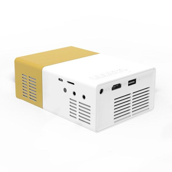 Imagem de Projetor Portátil AAO Mini YG300 Pro, 1600 Lumens, USB, HDMI, Branco e Amarelo - YG300PRO