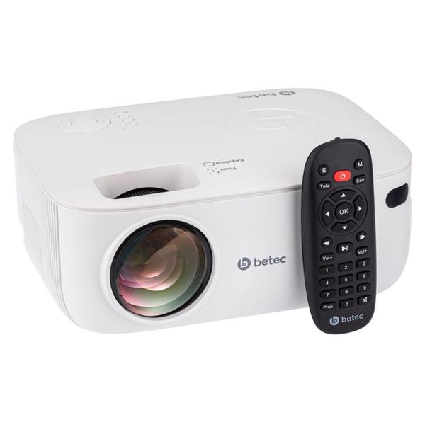 Imagem de Projetor Portatil Led - Betec BT950 - Full HD Nativo - 3200 Lumens - Bluetooth - 220 Polegadas