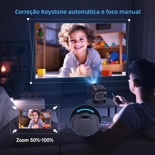 Projetor Portátil Magcubic Hy320 - 720p, Android 11, 4K, Wi-Fi 6, Bluetooth 5.0, 300 ANSI Lumens Imagem de Projetor Portátil Magcubic Hy320 - 720p, Android 11, 4K, Wi-Fi 6, Bluetooth 5.0, 300 ANSI Lumens