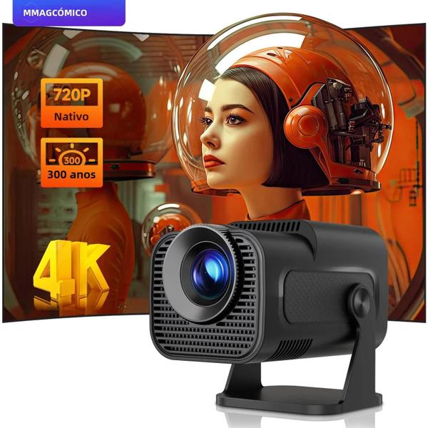 Projetor Portátil Magcubic Hy320 - 720p, Android 11, 4K, Wi-Fi 6, Bluetooth 5.0, 300 ANSI Lumens Imagem de Projetor Portátil Magcubic Hy320 - 720p, Android 11, 4K, Wi-Fi 6, Bluetooth 5.0, 300 ANSI Lumens