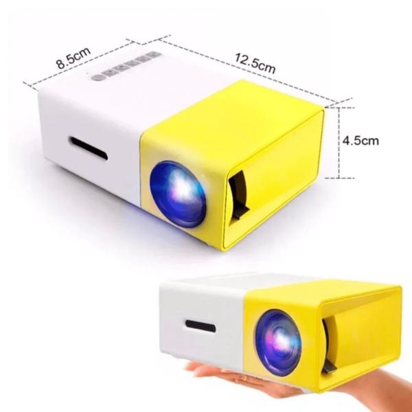 Imagem de Projetor Portátil Mini YG300 Pro, 1600 Lumens, USB, HDMI, Branco