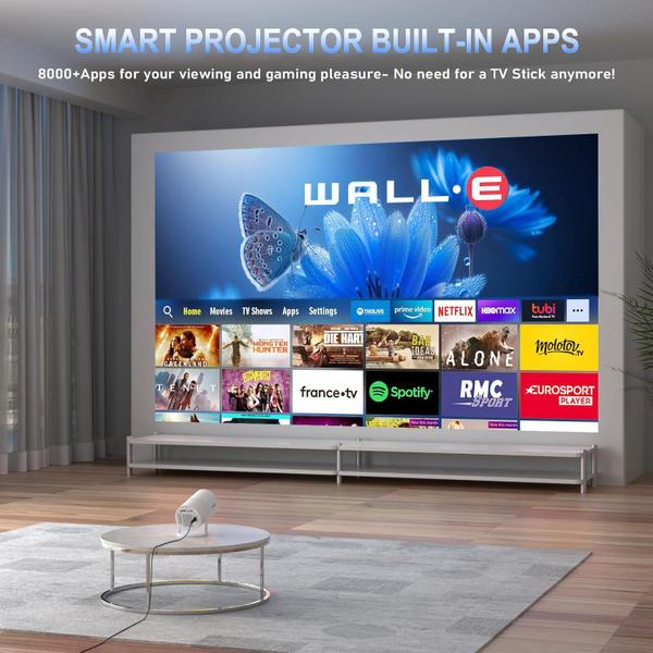 Imagem de Projetor Portátil Thunrge 4K 1080P Full HD Android 11 WiFi 6