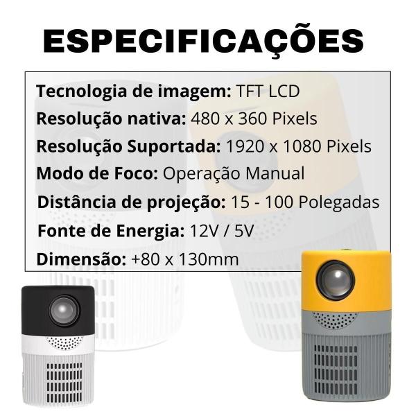 Imagem de Projetor Profissional Reprodutor De Filme Portátil Led 1080P