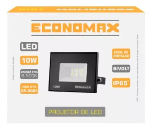 Imagem de Projetor Refletor 6500k Led Branca Fria 10w  Ecomax 