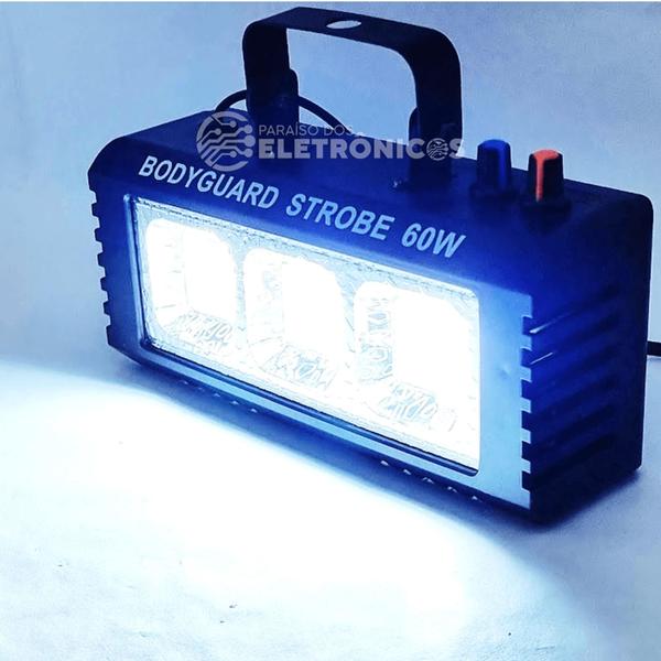 Imagem de Projetor Strobo Estroboscópico 60W Canhão Refletor Controle Efeito Flash Sensor Rítmico - 1948813