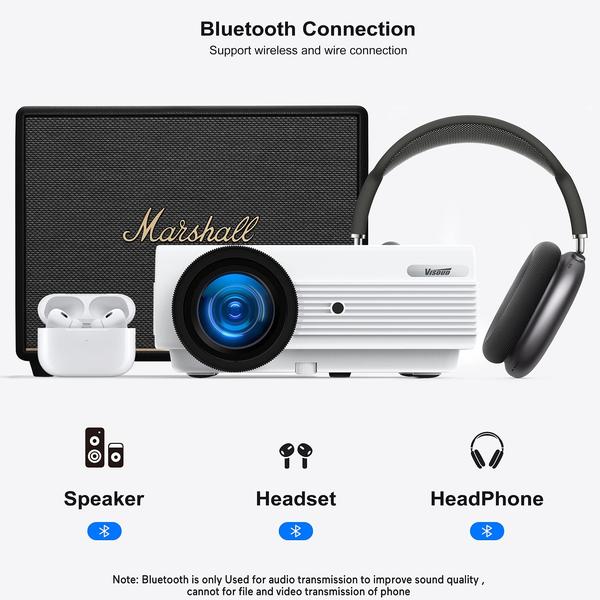 Imagem de Projetor Visoud 2023 4K WiFi Bluetooth 1080P 12000 lúmens