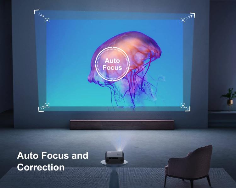 Projetor WiMIUS P62 Auto Focus 4K com suporte 600 ANSI 1080P