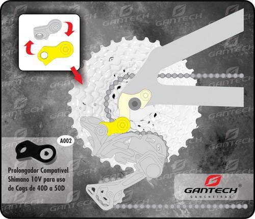 Imagem de Prolongador de Gancheira Gantech A002 para Shimano 10v