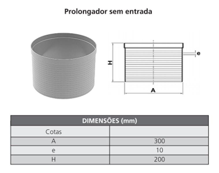 Imagem de Prolongador Para Caixa De Gordura 300mm Sem Entrada Tigre