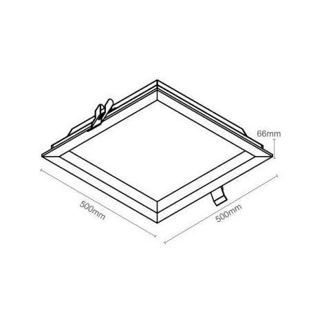 Imagem de Promogal Plafon Embutir Clean 50x50 Recuado Branco Fosco 1704