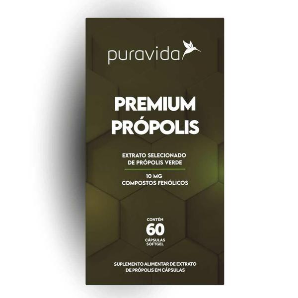 Imagem de Própolis Premium 60 Cápsulas Puravida