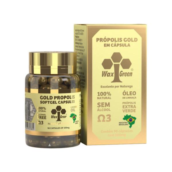 Imagem de Própolis Verde Gold 87% Wax Green 90 Cápsulas 500mg