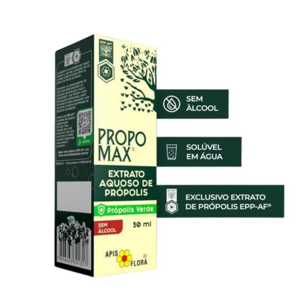 Imagem de Propomax Extrato Aquoso De Própolis S/alcool 30ml Apisflora