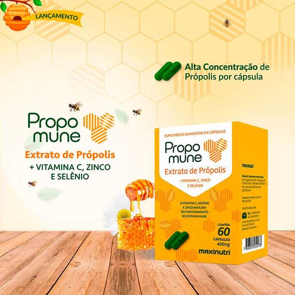 Imagem de Propomune Própolis Vitamina C Zinco 60 Capsulas Maxinutri