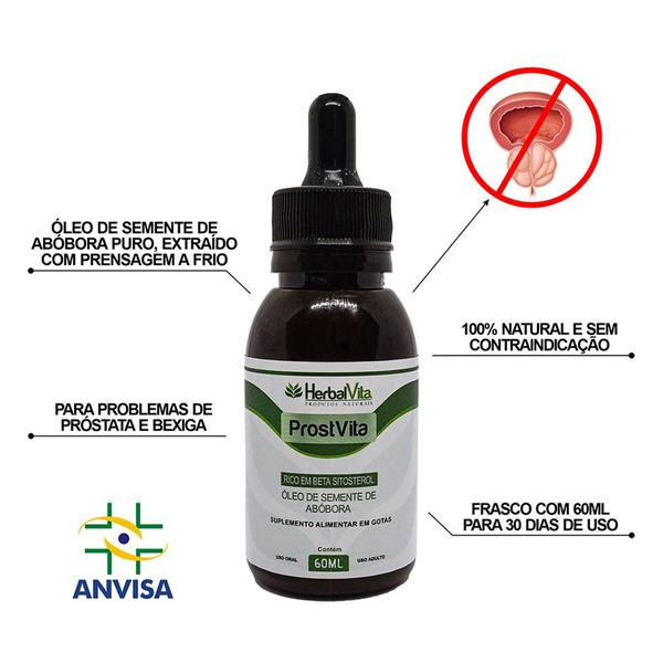 Imagem de Prostvita - Óleo De Semente De Abóbora - 04  Frascos De 60ml