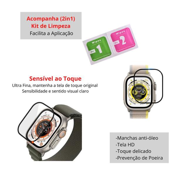 Imagem de Proteção de tela de vidro temperado 9h Aple Watch Ultra 49mm