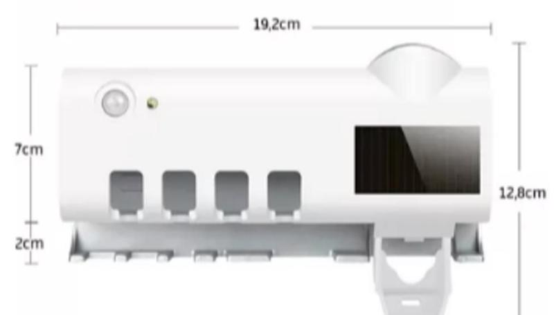 Imagem de Proteção total em destaque: Porta Escova de Dente com Esterilizador UV Automático LED.