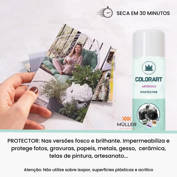 Imagem de Protector Verniz Spray Impermeabilizante Foto Papel Gesso