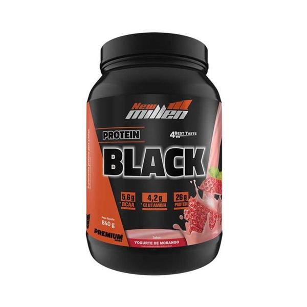 Imagem de PROTEIN BLACK 4W 840g - YOGURTE DE MORANGO - New millen