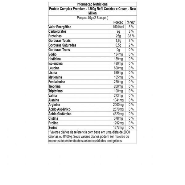 Imagem de Protein Complex - 1800g Refil Cookies e Cream - New Millen