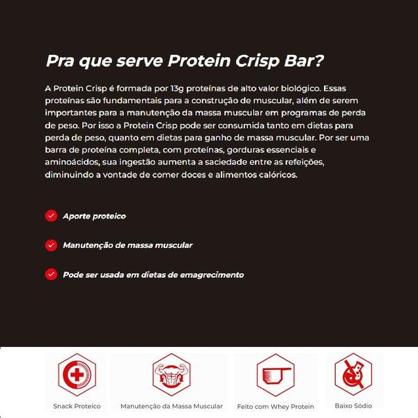 Imagem de Protein Crisp Bar Brownie de Chocolate - Integralmédica 12 un.